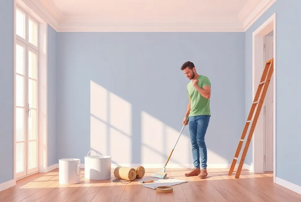 Intérieur rénové après travaux de peinture à Beauvais
