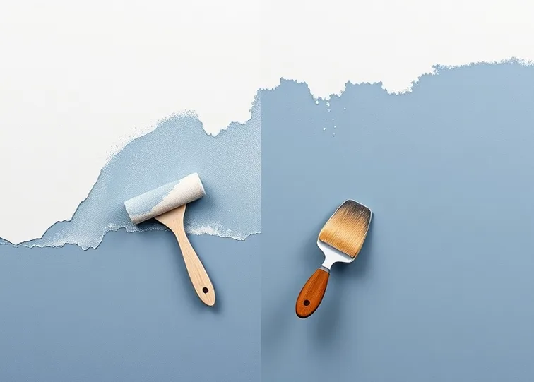 Application d'un enduit décoratif à la lisseuse sur un mur
